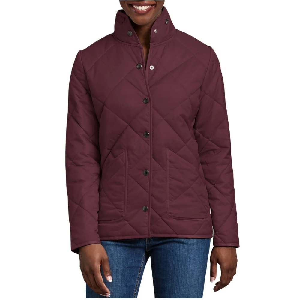 Dickies Diamond Quilted Jacket, Like New, Burgundy, Sz L, *Missing Hood* - Picture 1 of 10